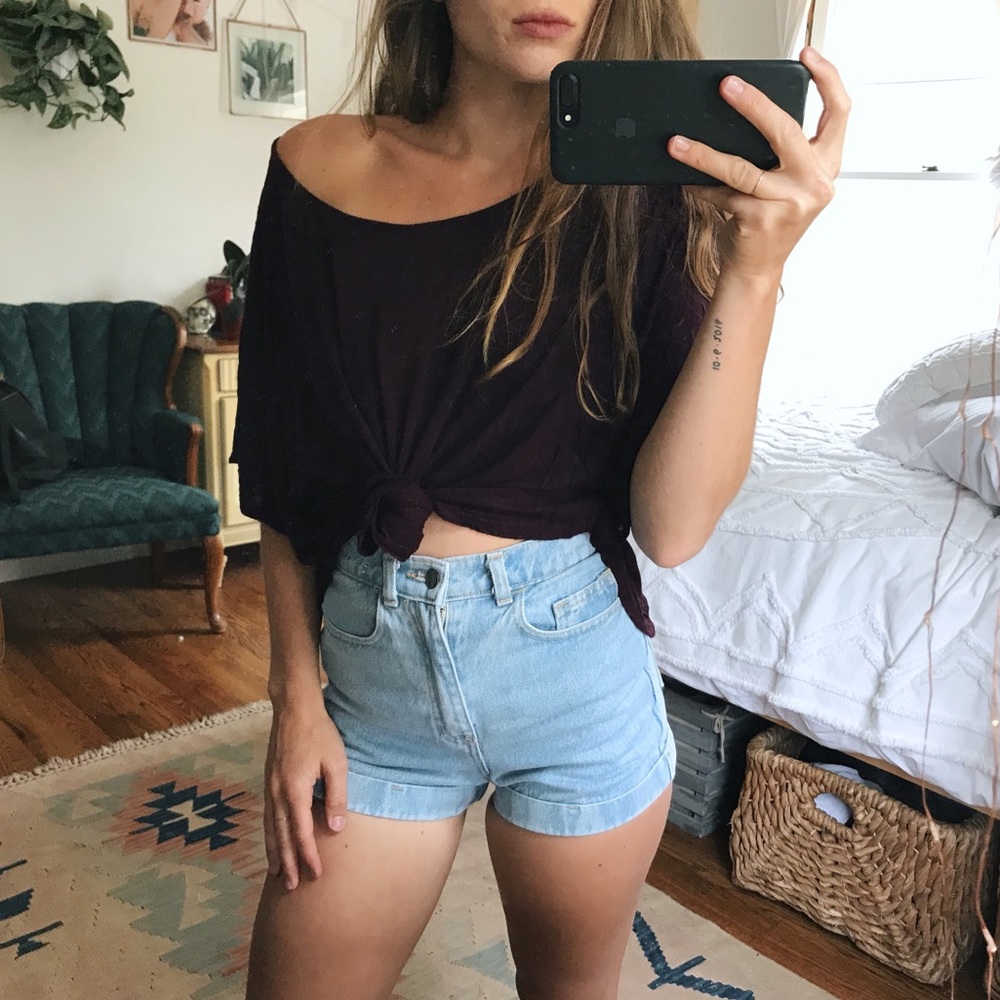 Plum cropped tee - Picture 4 of 8